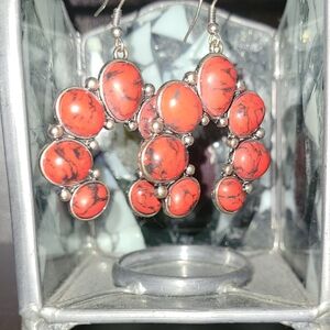 Elegant Red Stone Earrings